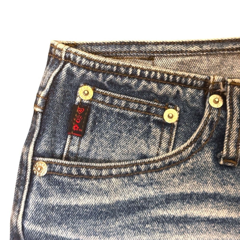 Mudd Denim Mini Skirt Jrs Sz 9 29x14 Low Rise Y2K 2000s Vintage Gen Z Aesthetic - Picture 7 of 12